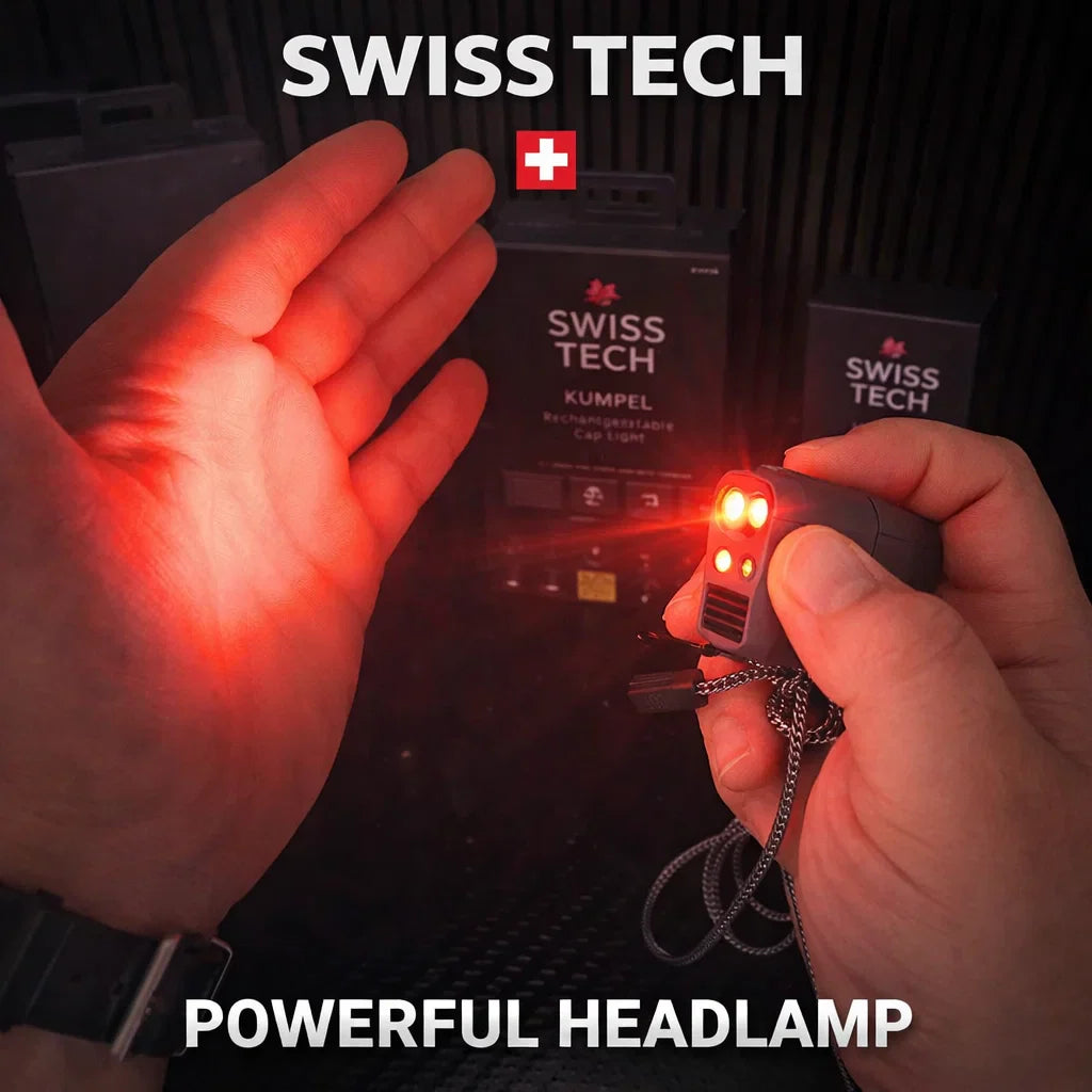 Swiss Tech ERLANG Ultra-Light Rechargeable Headlamp