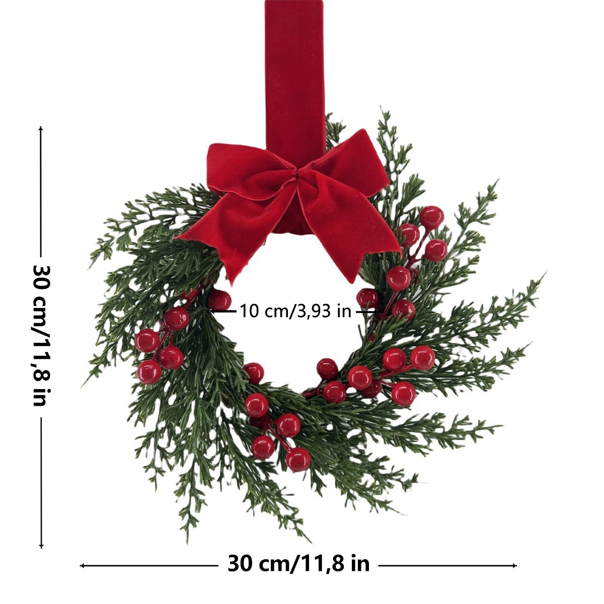 🎄 Versatile mini Christmas wreaths – The perfect festive decoration for any corner!
