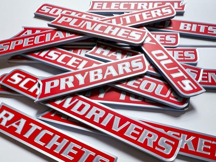 🛠️ Custom Premium Magnetic Toolbox Labels for Tool Organization - 12 Pack of High Quality 3D Printed Personalized Magnets