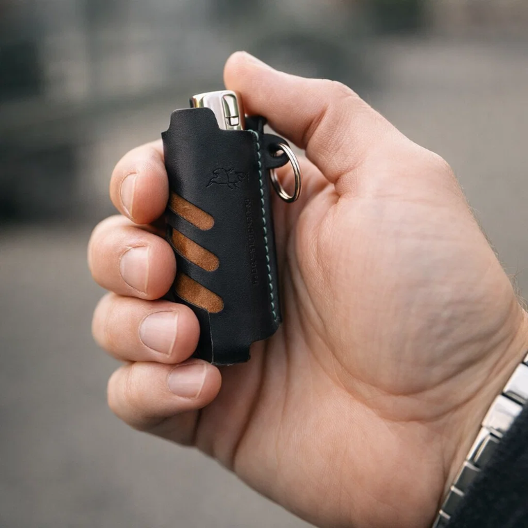 Leather Lighter Cover | Hand-Stitched & Veg-Tanned 🌲🗺️✨