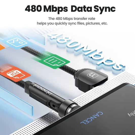 ⚡ 540° Rotating Magnetic Charging Cable 🧲