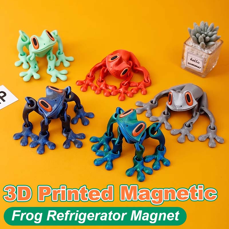 3D Printed Magnetic Frog Refrigerator Magnet