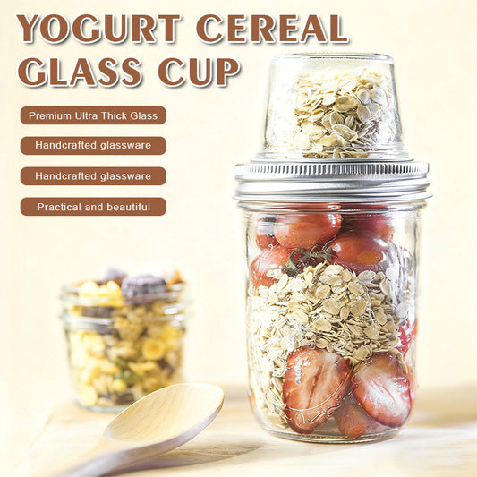 🌞 [Meal Prep Essential] Leak-Proof Overnight Oats Jar | Grab-and-Go Freshness! 🍓🥛