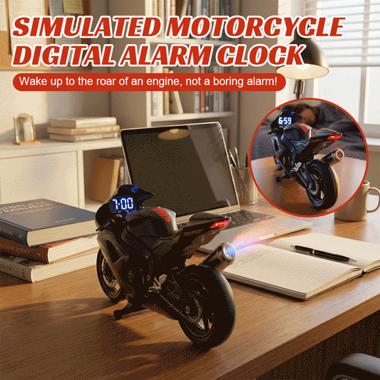 🏍️ Realistic Motorcycle Digital Alarm Clock 🏁✨