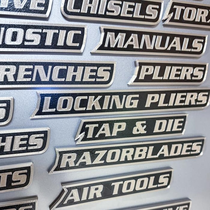 🛠️ Custom Premium Magnetic Toolbox Labels for Tool Organization - 12 Pack of High Quality 3D Printed Personalized Magnets
