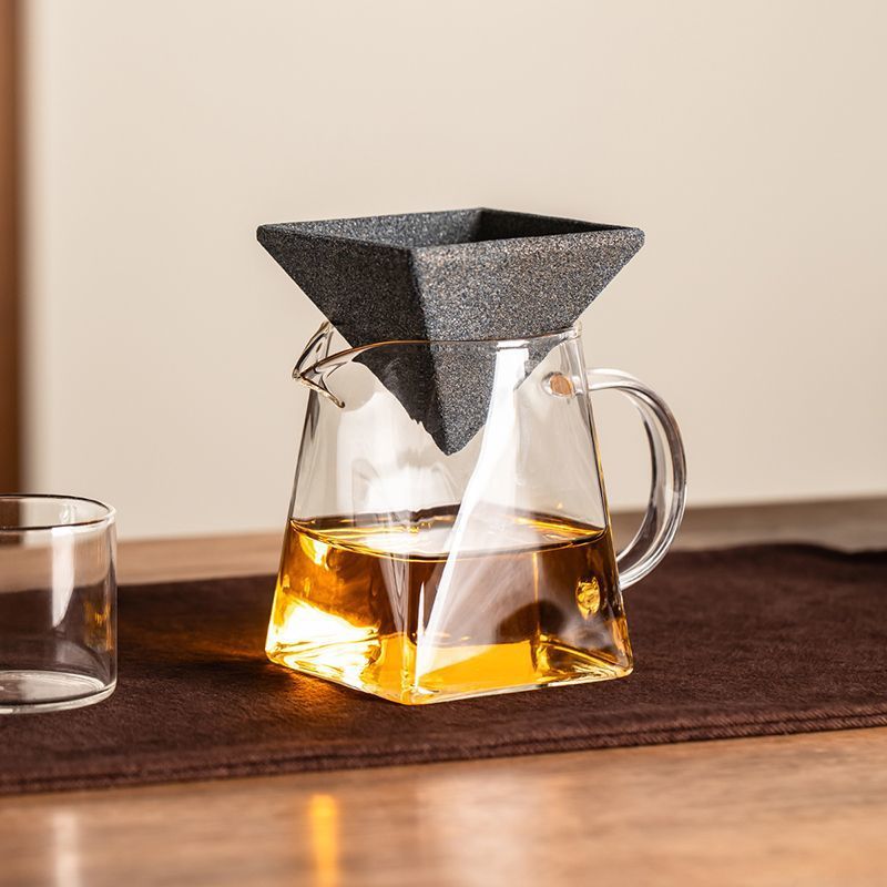 ☕🍵 Porous Mineral Filtration Funnel with Metal Stand